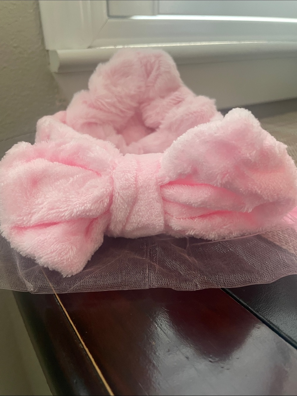 🎉🎉 Plush Pink Headband w/ Bow and Scrunchie